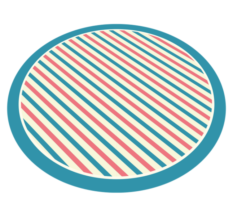 Colorful Striped Circular stripes rug - TenStickers