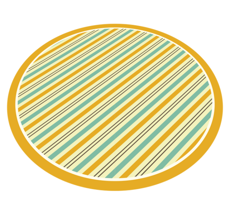 Stripes rug with circular yellow shades - TenStickers