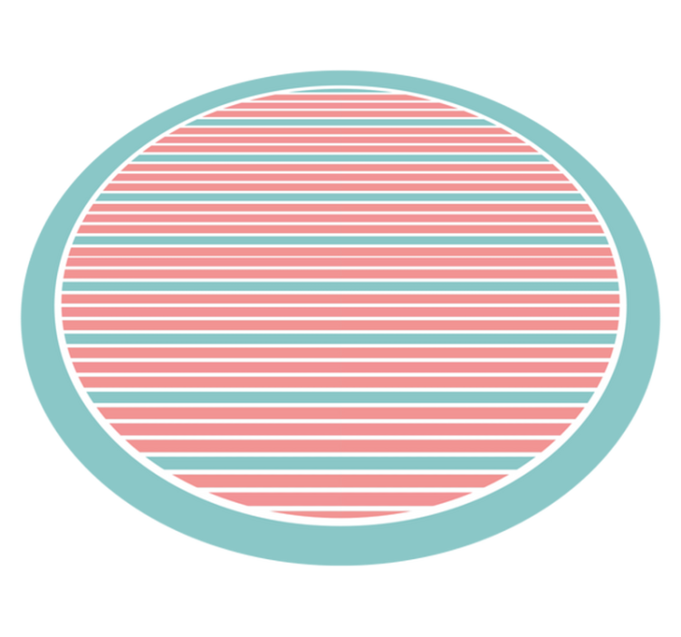 soft striped set circular rug - TenStickers
