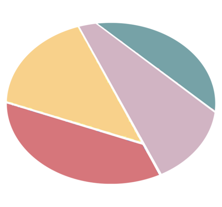 Pastel color block circular rug - TenStickers