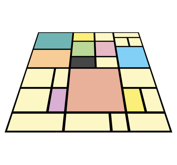 Vibrant Geometry geometric rug - TenStickers