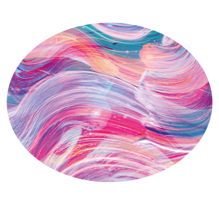 Colorful Swirling Waves minimalistic rug - TenStickers