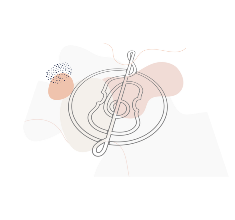 Musical Note Outline modern rug - TenStickers