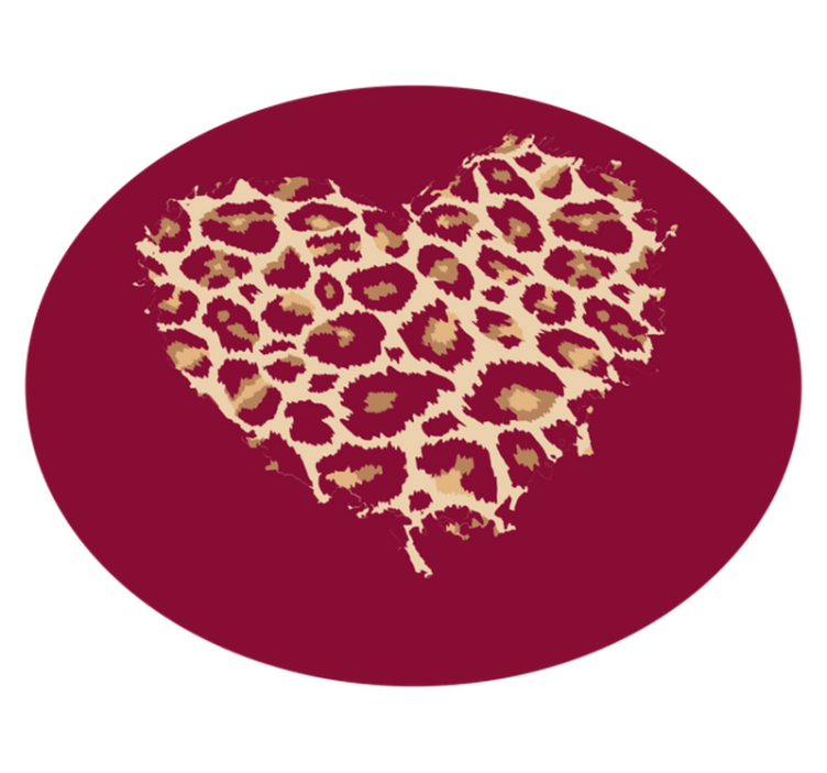 Heart Patterned Spots animal print rug - TenStickers