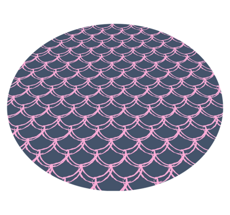 Bathroom mat with scallop shell pattern - TenStickers