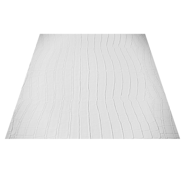 Texture rug in white crocodile skin - TenStickers