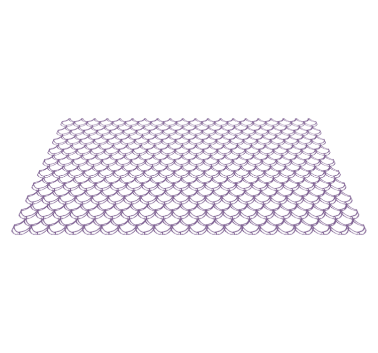 Scalloped purple pattern bathroom mat - TenStickers