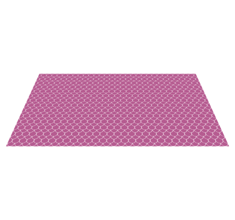 Animal print rug in pink scallop patterns - TenStickers