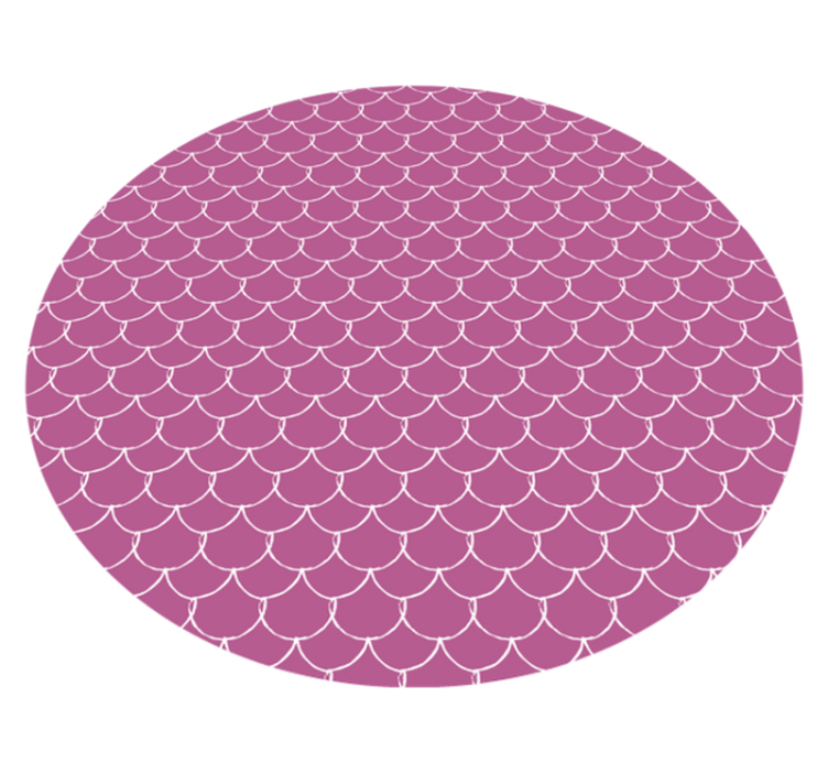 Pink scallop pattern texture rug - TenStickers