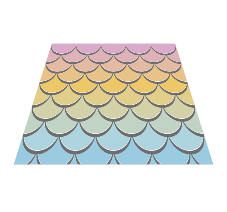 Pastel fish scales texture rug - TenStickers