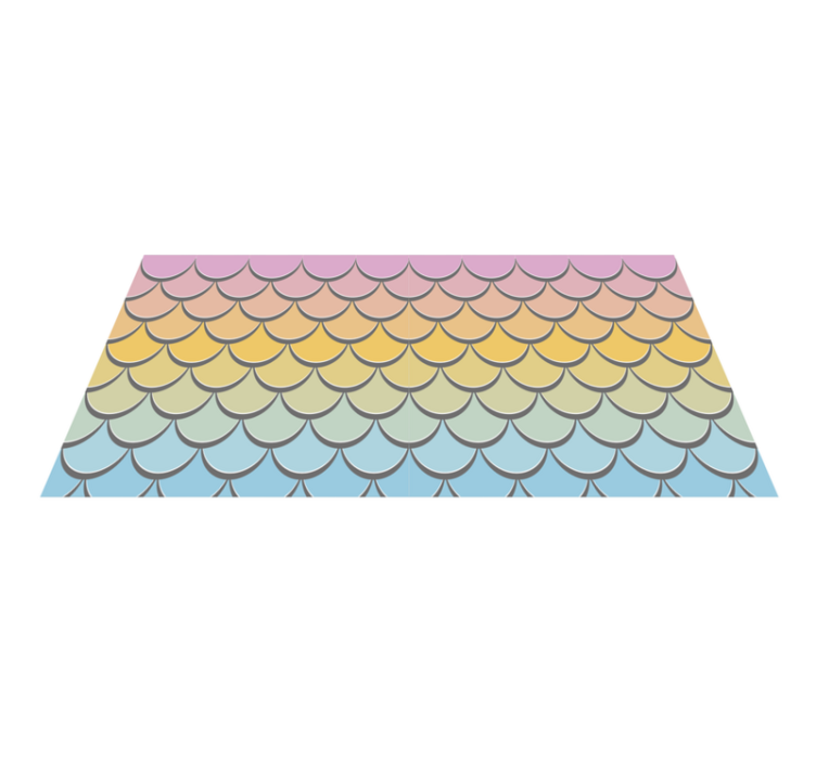 Colorful scales pattern texture rug - TenStickers