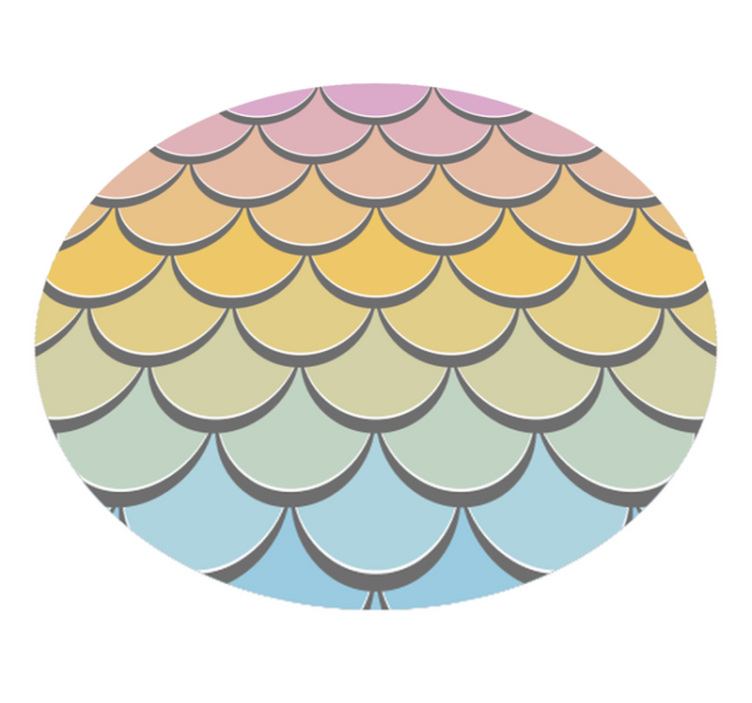 Colorful fish scales texture rug - TenStickers