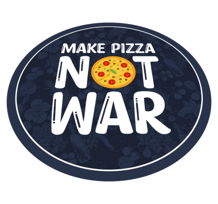 Quote rug make pizza not war - TenStickers