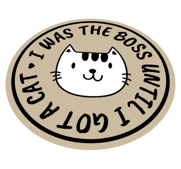 CAT BOSS UNTIL alphabet carpet - TenStickers