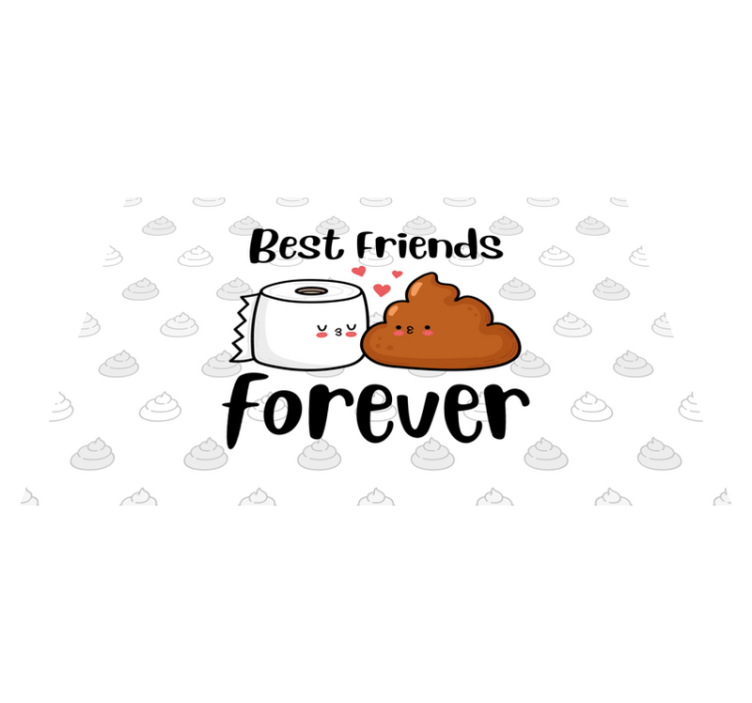 Best Friends Forever bathroom mat - TenStickers