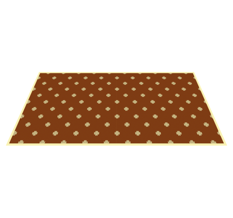 Classic ocher floral texture rug - TenStickers
