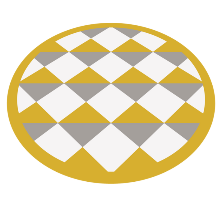 Diamond Pattern Circle geometric rug - TenStickers