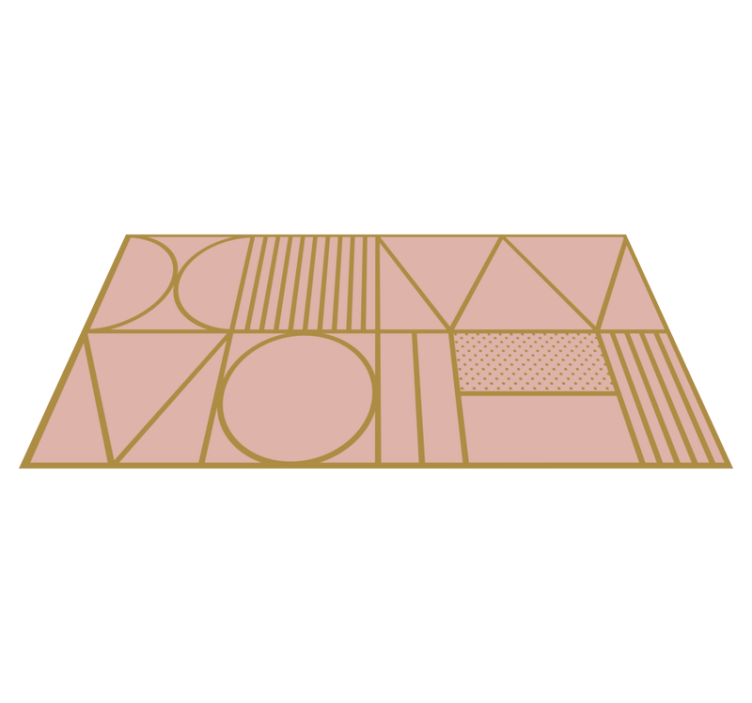 Geometric Figures minimalistic rug - TenStickers