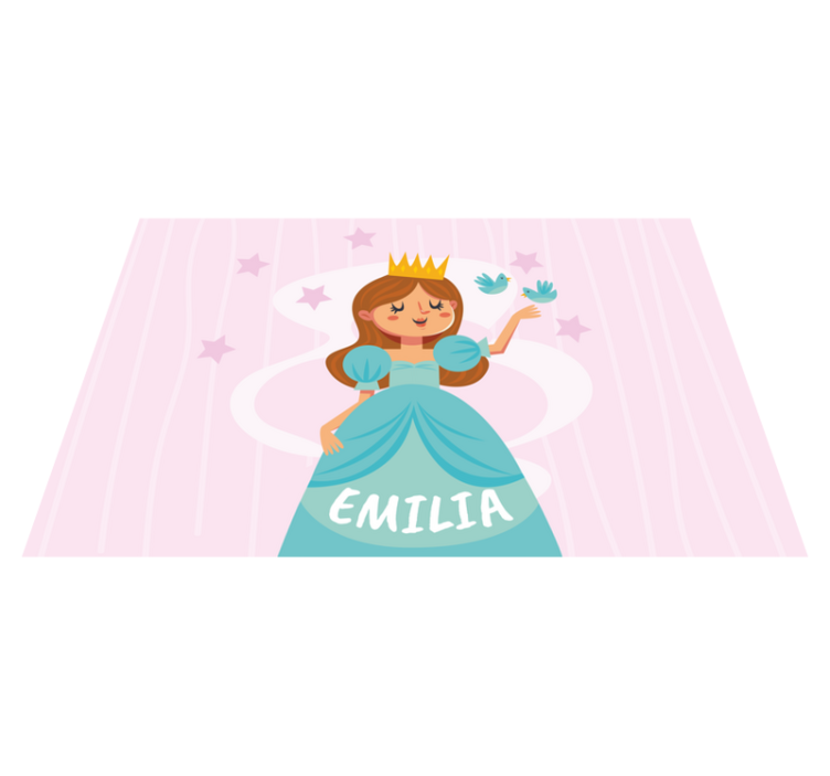 Princess Character Design custom floor mat - TenStickers