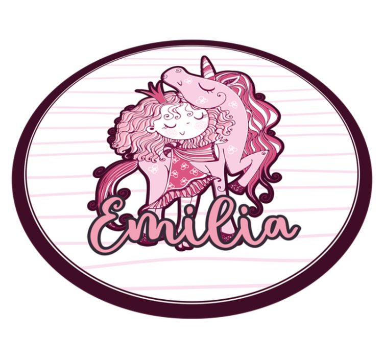 Cute Unicorn Duo custom floor mat - TenStickers