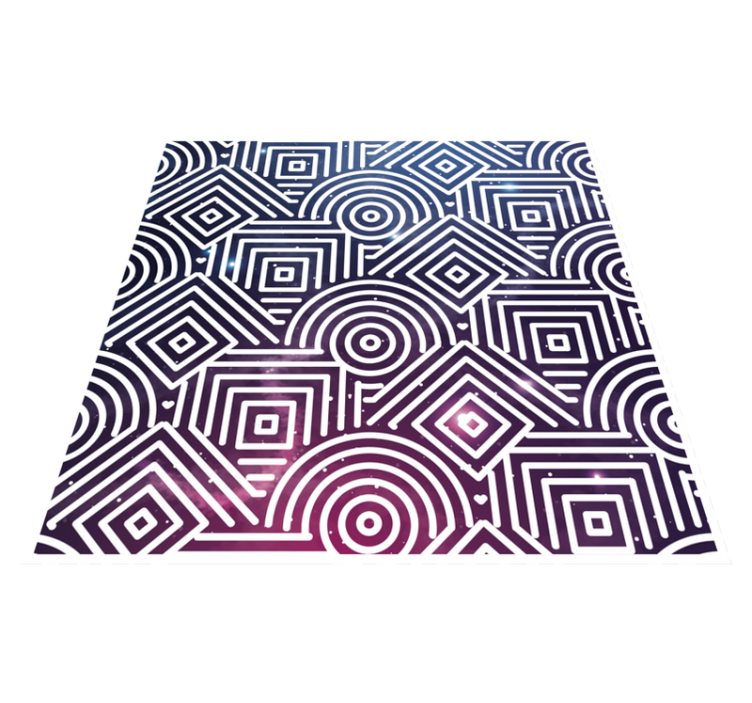 Complex rounds and squares geometric rug - TenStickers
