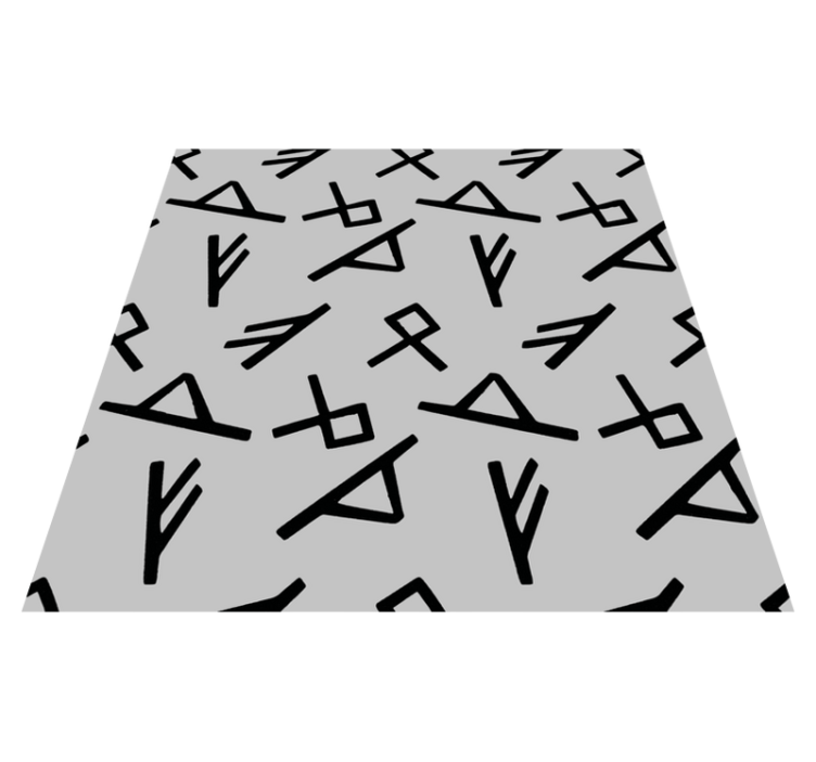 Stylish black shapes geometric rug - TenStickers