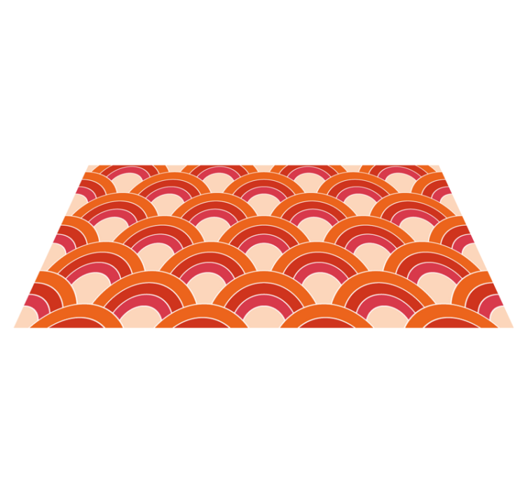 Geometric petals groovy pattern bedroom rug - TenStickers