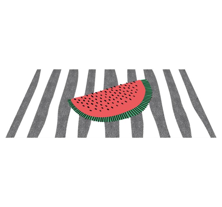 Watermelon Wedge texture rug - TenStickers