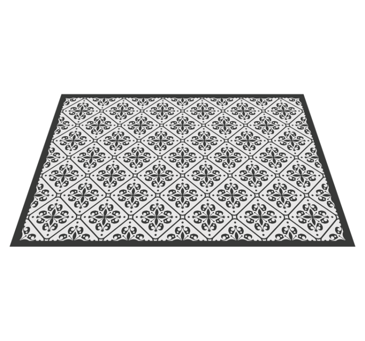 Single colour motif mosaic rug - TenStickers