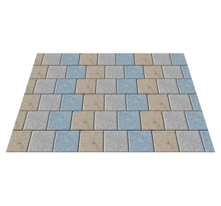 Colorful Square Tiles tile carpet - TenStickers