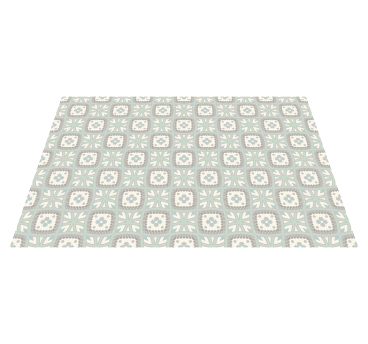 Tile arrangement mosaic rug - TenStickers