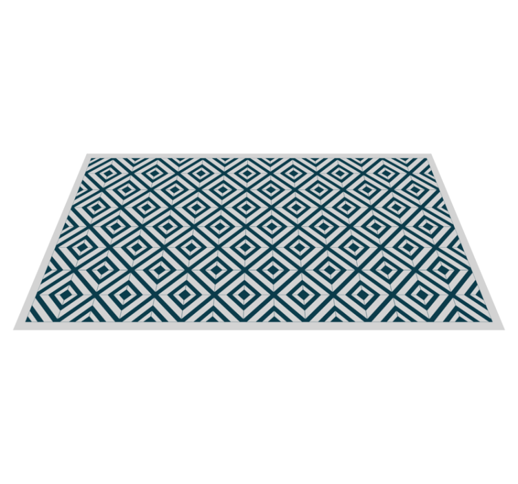 Diamond patterned style geometric rug - TenStickers