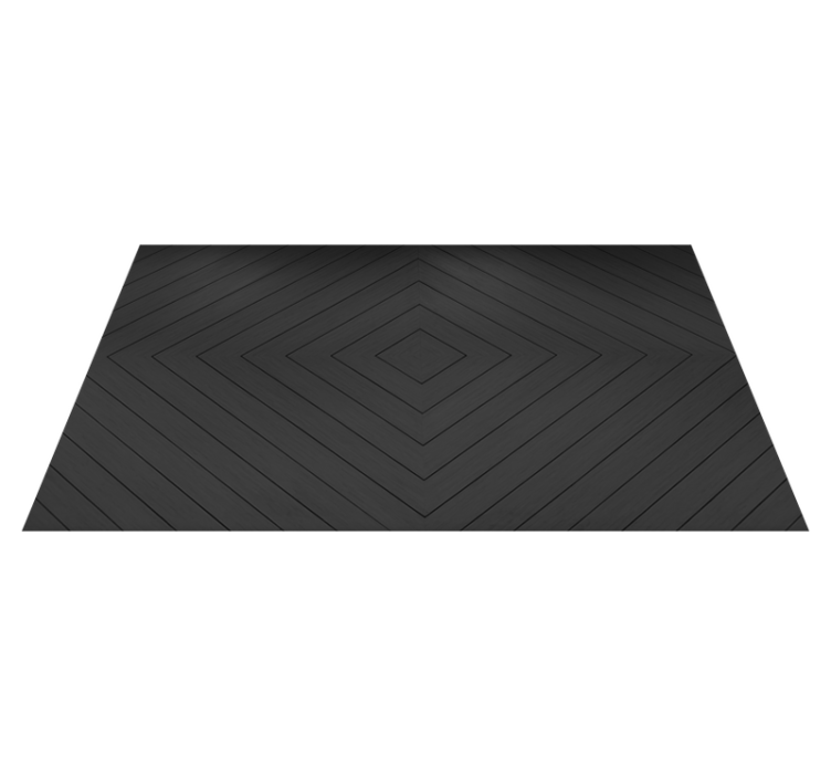 Dark gray wooden planks wood effect vinyl rug - TenStickers