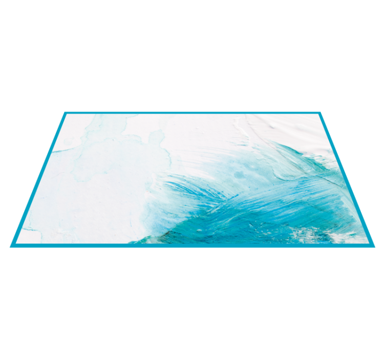 Aqua abstract swirl texture rug - TenStickers