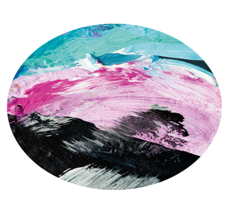 Vibrant abstract twirl texture rug - TenStickers