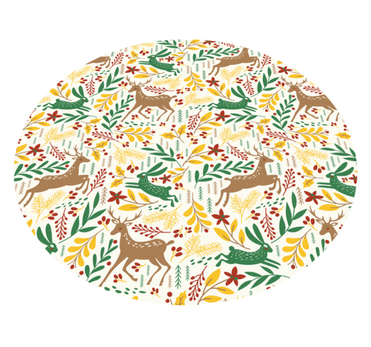 Nature inspired motif christmas rug - TenStickers