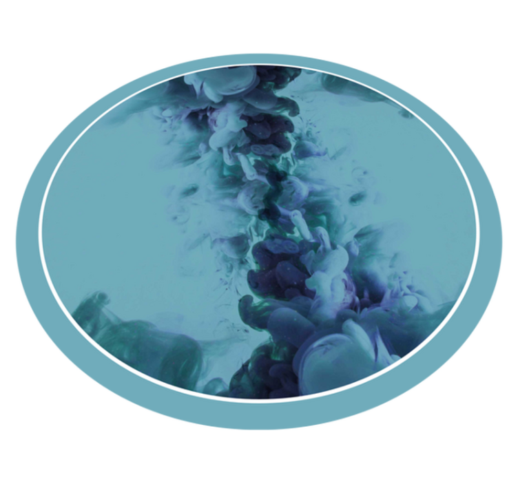 Fluid Teal Waves bathroom mat - TenStickers