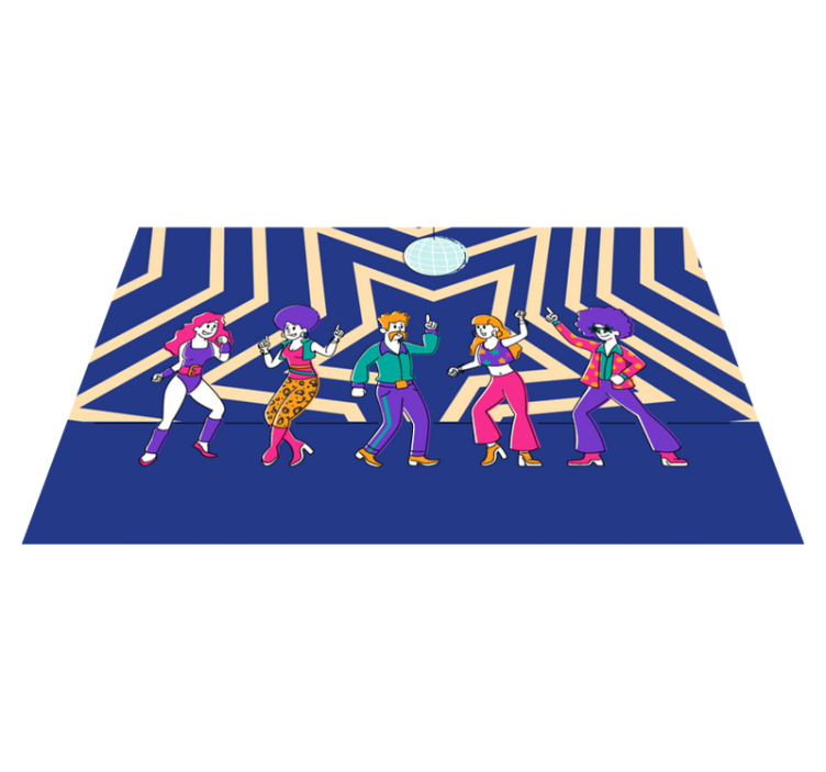 Disco Dance Party kids rug - TenStickers