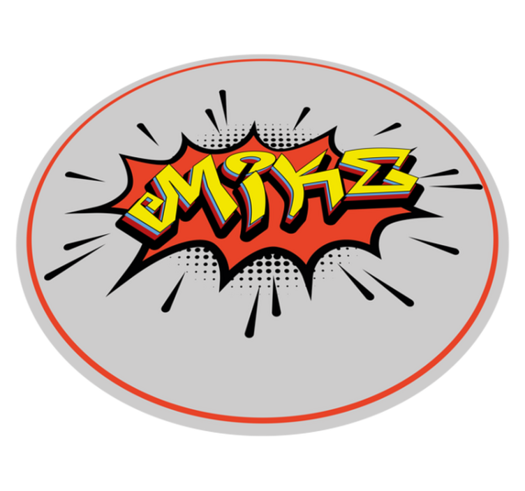 Name explosion custom floor mat - TenStickers