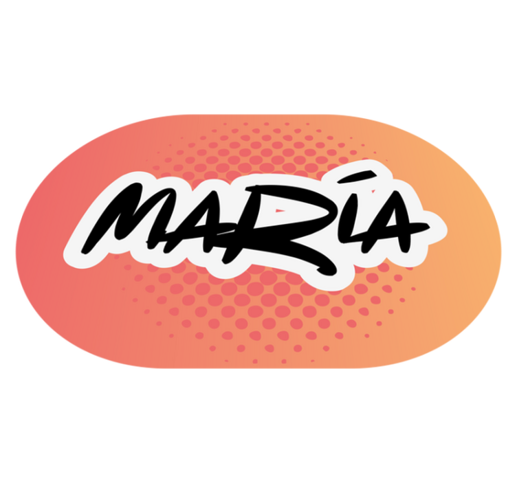 Name Design custom floor mat - TenStickers