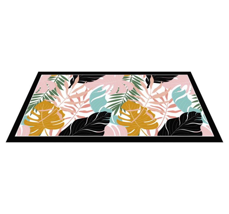 Tropical Leaf Palette nature rug - TenStickers