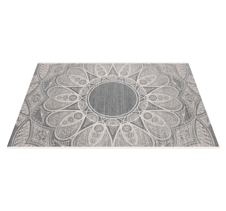 Sophisticated Round Motif mandala rug - TenStickers