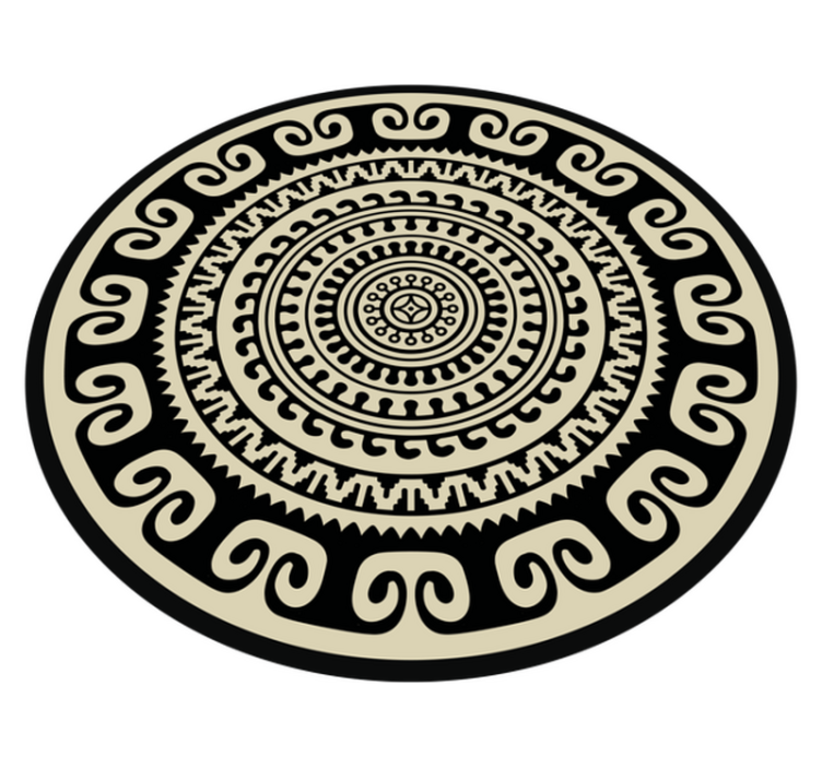 Classic circular pattern mandala rug - TenStickers