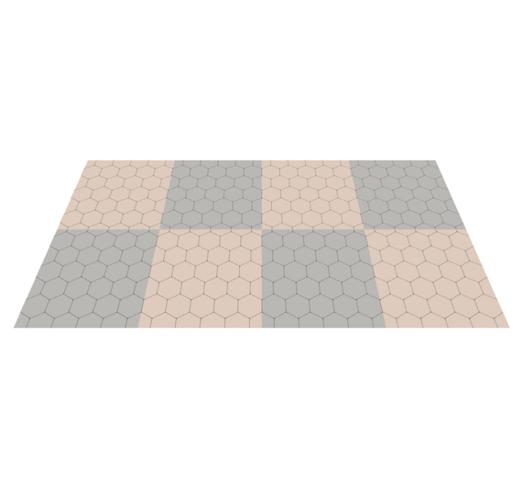 Elegant hexagonal geometric rug - TenStickers