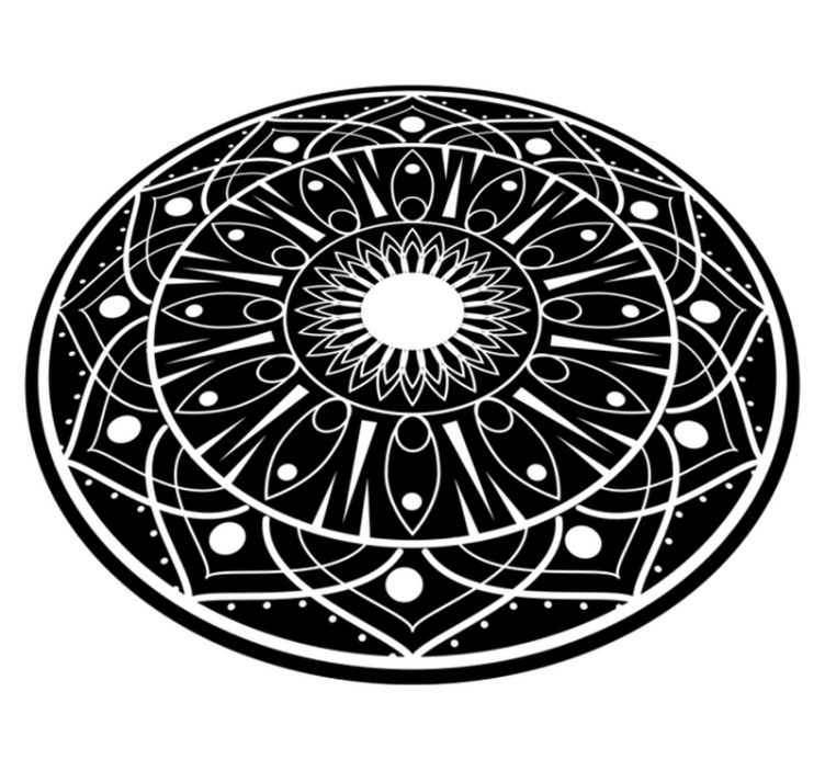 Elaborate mandala motif mandala rug - TenStickers