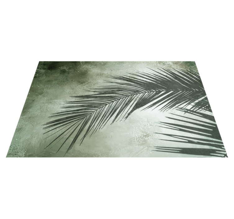Palm leaf elegance floral rug - TenStickers