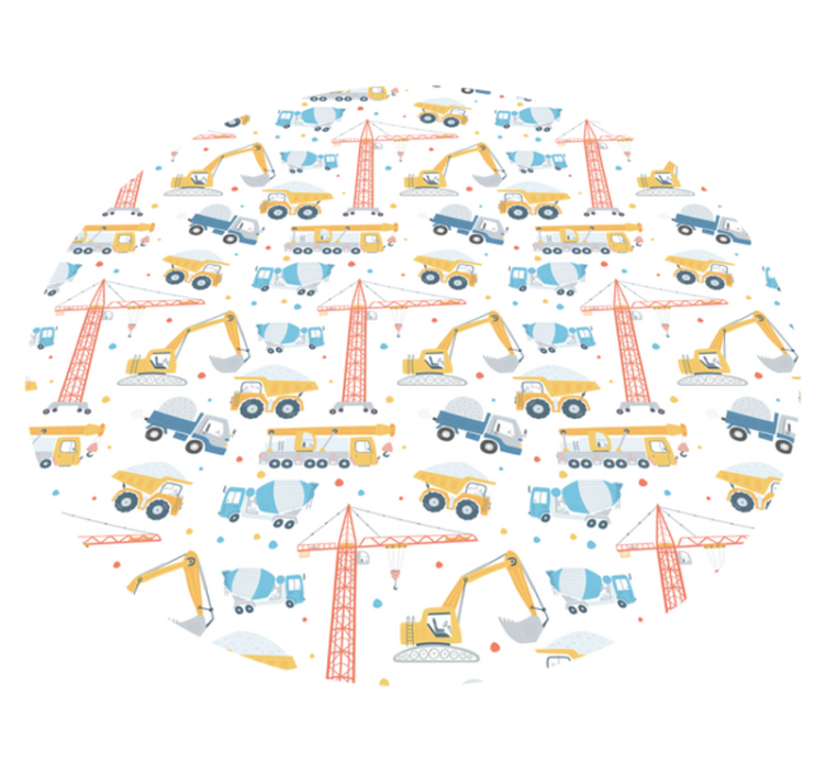 Construction vehicles kids carpet - TenStickers