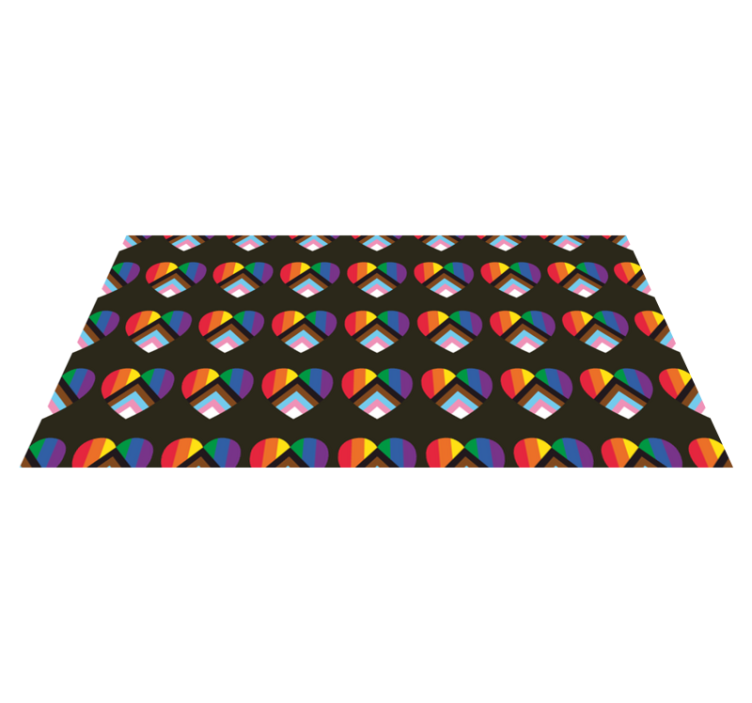 Colorful heart patterns teenage bedroom rug - TenStickers