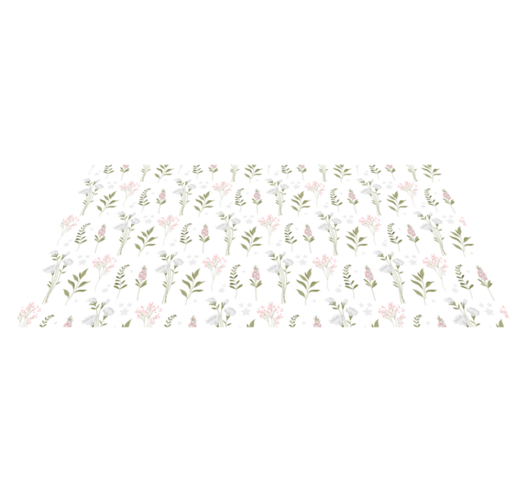 Patterned Aesthetic floral rug - TenStickers
