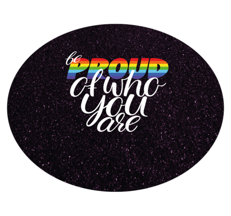 Proud Message Design quote rug - TenStickers